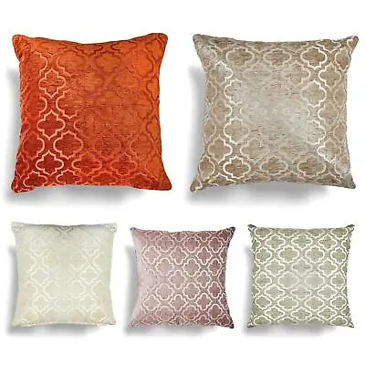 £7.95 • Buy Chenille Cushion Covers Bohemia Moroccan Tile Jacquard Cushions Cover 17  X 17 