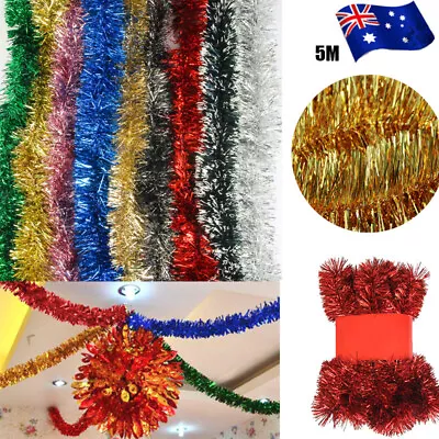 Christmas Tree Ornament Tinsel Garland Decoration Party Xmas Ribbon Metal Wire  • $14.94