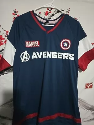 NWT Marvel Captain America  Rogers 41  Adult Soccer Jersey Box Lunch Excl. XL • $90.58