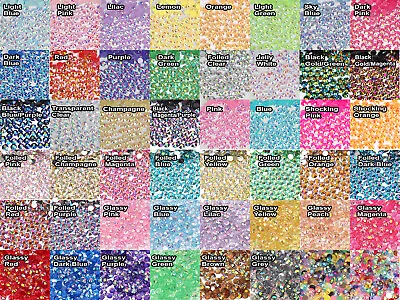 2 - 6mm Crystal Flat Back AB Iridescent Rhinestones Nail Art Festival Face Gems • £2.89