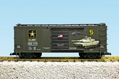 USA Trains G Scale 19140 Military Series US Army Boxcar - Green/Black • $84.99