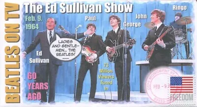 Coverscape Computer Designed 60th Beatles On Ed Sullivan Show Event Cover • $3