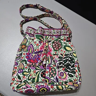 Vera Bradley Viva La Vera Quick Draw Floral Paisley Handbag Drawstring Top EUC • $14.99
