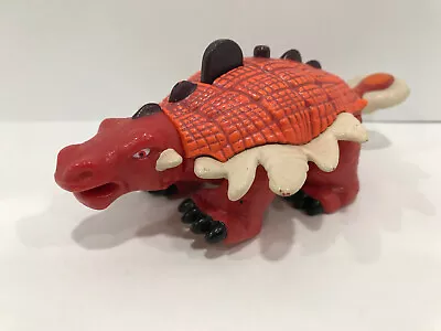 2004 Mattel Imaginext Ankylosaurus Red Orange Plastic Dinosaur Figure Toy T2370 • $6.99
