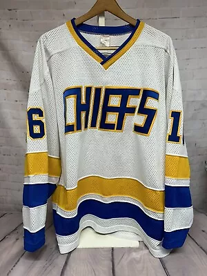 Charlestown Chiefs Hanson Hockey Jersey Vintage 16 Slap Shot Movie Brothers XL • $74.95