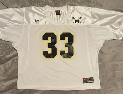 Nike Team Michigan Wolverines White Dri Fit Lacrosse Jersey Size Men’s XL • $49.99