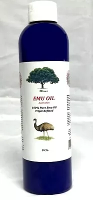 8 Oz AUSTRALIAN EMU OIL ORGANIC TRIPLE REFINED NATURAL 100%PURE 8 OZ SKIN HEALTH • $20.90