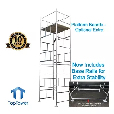 Scaffold Tower 7.2m 6x4 X 23ft Working Ht DIY Galvanised Steel Towers • £512.05