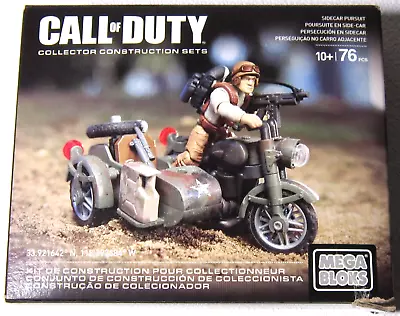 NEW MEGA BLOKS Construx CNG94 Call Of Duty WW2 Sidecar Pursuit Retired War Toy • $24.90