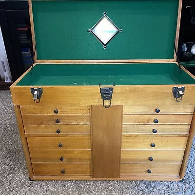 Quartersawn Oak 11 Drawer Machinist Tool Box Chest • $296.10