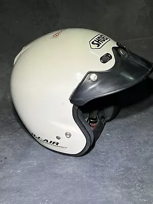 Shoei RJ Platinum Open Face Helmet Size Large White Motorcycle Biker Vintage • $59.95