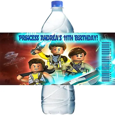 $7.99 • Buy (10) Personalized LEGO STAR WARS Water Bottle Labels, Party Favors, 2 Sizes
