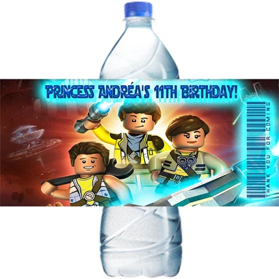 $7.99 • Buy (10) Personalized LEGO STAR WARS Water Bottle Labels, Party Favors, 2 Sizes