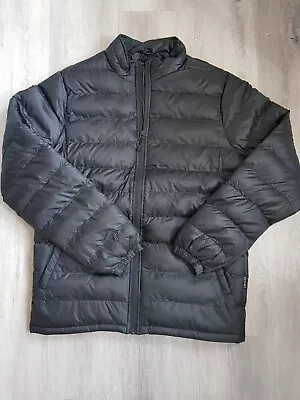 D-Struct Mens Black Lightweight Quilted Puffer Jacket – Size Small • £13