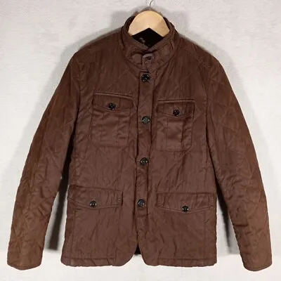 Zara Man Jacket/Coat/Liner Mens Brown Quilted Elbow Patches Size S Small 36  Ch • £14.99