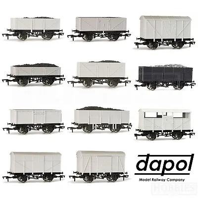 Dapol Unpainted Wagons Plastic Model OO Gauge 1/76 Scale Railway Track BNIB • £18.50