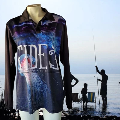 $25 • Buy Mens Long Sleeve Fishing Jersey  Shirt Blue Tide Apparel Size Large Lightweight 