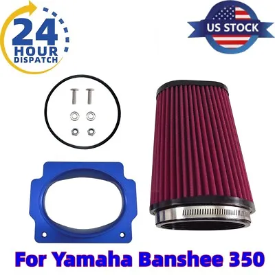 For Yamaha Banshee 350 PRO FLOW Airbox Adapter K+N Style Air Filter US • $37.99