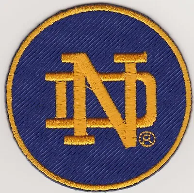 Notre Dame 2 1/2  Round Embroidered Iron On Patch *New* #162 • $3.99