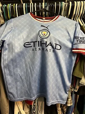 Manchester City Soccer Jersey Size- Youth Large • $20