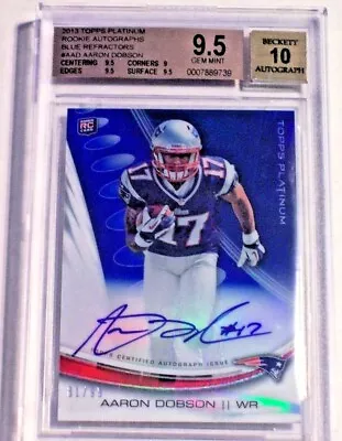 2013 Topps Platinum Rookie Blue Refractor Autograph Aaron Dobson /99 BGS 9.5 • $15.99