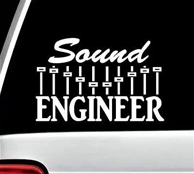 Sound Engineer Decal Sticker Music Mixer DJ Amplifier Drums Guitar Bass Keyboard • $3.96