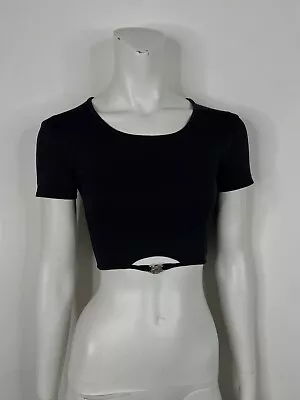 Vtg Gianni Versace Intensive Black Medusa Crop Top 42 S • $255