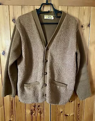 Gorgeous Genuine Vintage Retro 70s Mohair Wool Blend Brown Lined Cardigan. M/L • £25