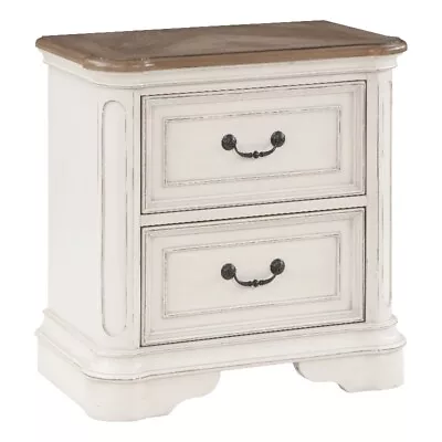 Pemberly Row 2-drawer Wood Nightstand In Oak And Antique White • $310.14