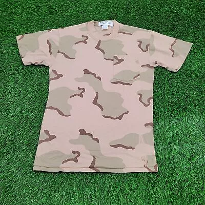 Vintage 80s Desert Camo Pocket Shirt Small 18x27 Single-Stitch Beige BDU DCU USA • $48.77