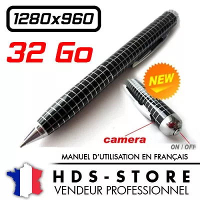 £43 • Buy Pen Spy Camera Design MDPENCAMHD1S 960P+Micro SD 32 Go Video 1280X960