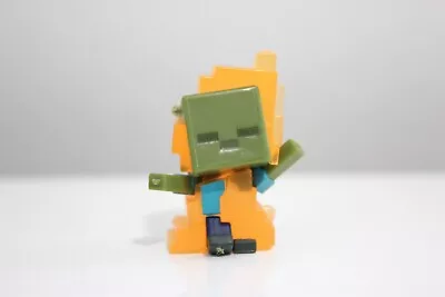 Mattel Minecraft Buildable ZOMBIE In Flames Series 11 Redstone • $4