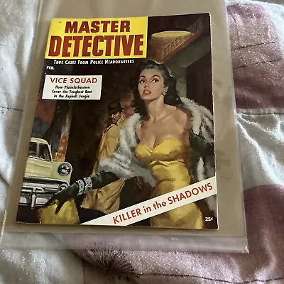 Master Detective Feb. 1956 Killer In The Shadows Vice Squad • $75