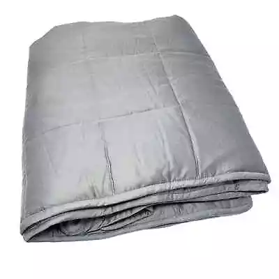 LUXOME 100% Bamboo Cooling Quilted Weighted Throw Blanket Gray 59  X 79  • $85.03