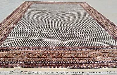 Authentic Hand Knotted Vintage Badam Gul Mir Wool Area Rug 13 X 10 Ft (57 SU) • $599.99