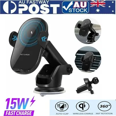 Automatic Clamping Wireless Car Charge Mount Air Vent Phone Holder For Qi Iphone • $29.59