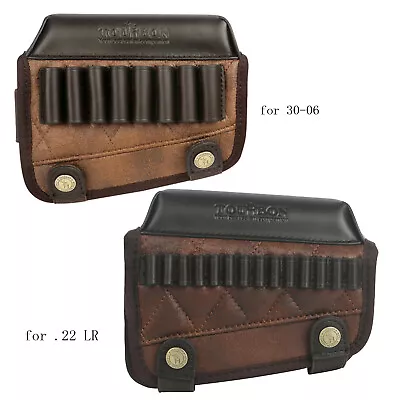 Tourbon Shooting Rifle Cheek Rest Raiser  .22LR/30-06 Ammo Holder PU Leather USA • $21.25