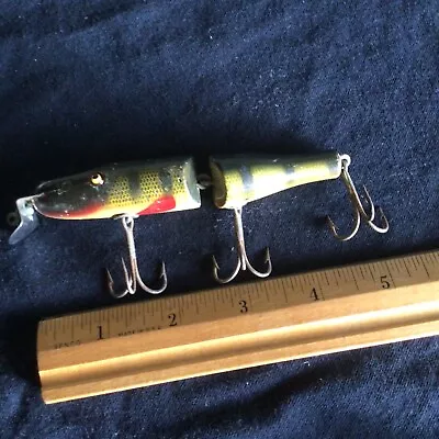 Vintage 4 1/2” Wood C.C.B.Co.Creek Chub Jionted Perch Lurew/glass Eyes • $24.99