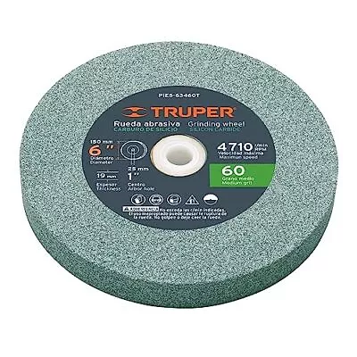 TRUPER PIES-63460T 6 Silicon Carbide Bench Grinding Wheels. Grit=60 Thicknes • $25.06