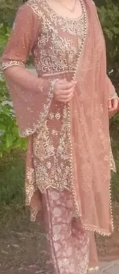 Asian Indian Pakistani Stunning Bridal Suit Wedding Dress RRP£180 (Size L) • £60