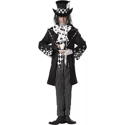 California Platinum Collection Dark Mad Hatter Mens XL Halloween Suit Wonderland • $44.99