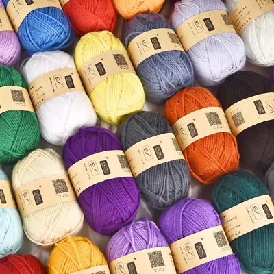 $3.73 • Buy Soft Bamboo Yarn Crochet 4 Ply Milk Cotton Knitting Yarn Baby Wool 56 Color New