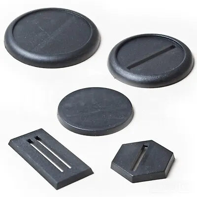 Plastic Bases 20 25 30 40 50mm Round Square Hexagon RPG Wargame Plain Base Stand • £3.20