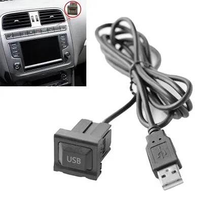 Car Dash Flush Mount AUX USB Port Panel Dual USB Extension Adapter-Cable • $11.81