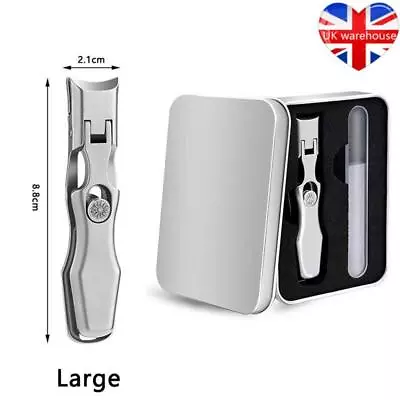 Ultra Sharp Nail Clippers Steel Wide Jaw Opening Anti Splash Portable UK • £8.49