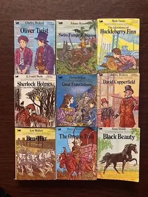 Lot Of 9 Vintage Moby Books: Mini Illustrated Classic Edition Paperback Books • $2499