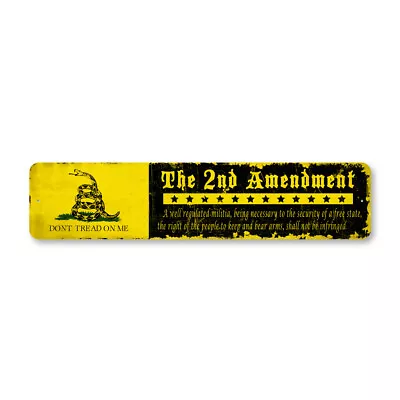 2nd Amendment Vintage Metal Sign Pro-gun Wall Art Warning Firearms Defense Owner • $21.15