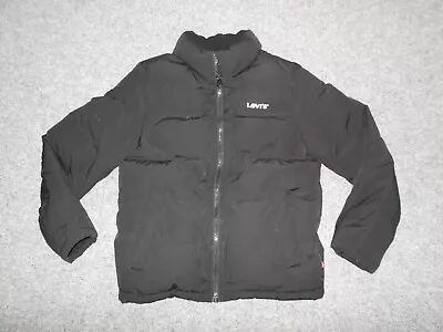 Levis Mens Small Black Insulated Puffer Bubble Jacket                          • $9.99