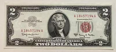 1963a $2 Two Dollar United States Note Red Seal = Gem Uncirculated == • $9.99