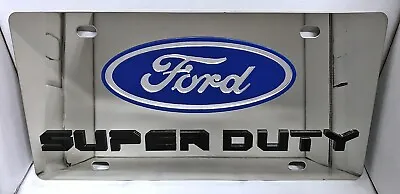 Ford Super Duty Black Stainless Steel Chrome Vanity License Plate Tag  • $39.95